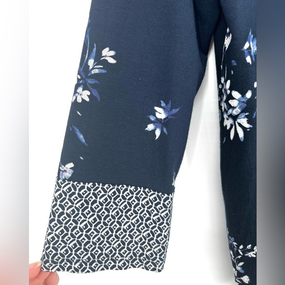 J. Jill Womens Wearever Collection Floral Top 3/4 Sleeve Sz M Artsy Comfort - Picture 3 of 11